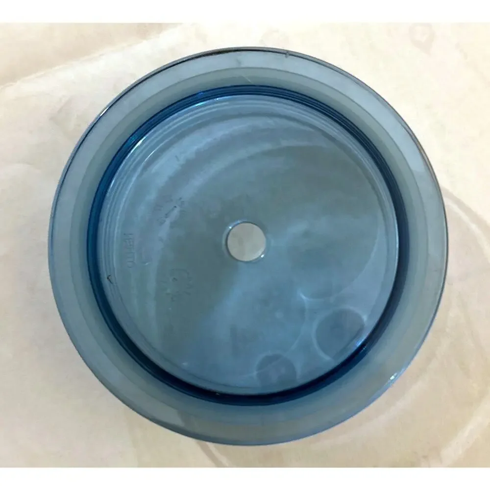 Starbucks Cobalt Blue Metallic Embossed Cold Cup Tumbler Lid No Straw 16 oz